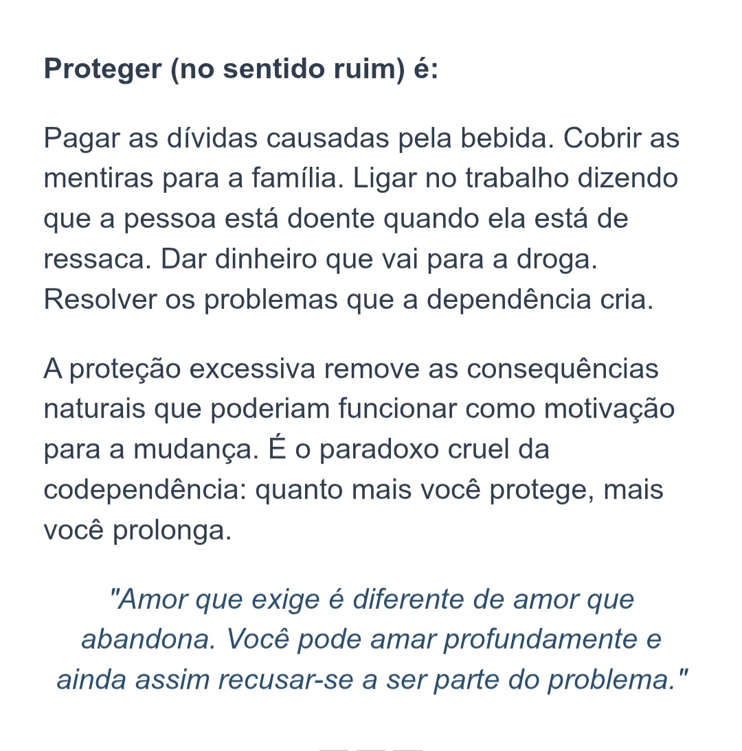 Quando alguém que você ama se perde.