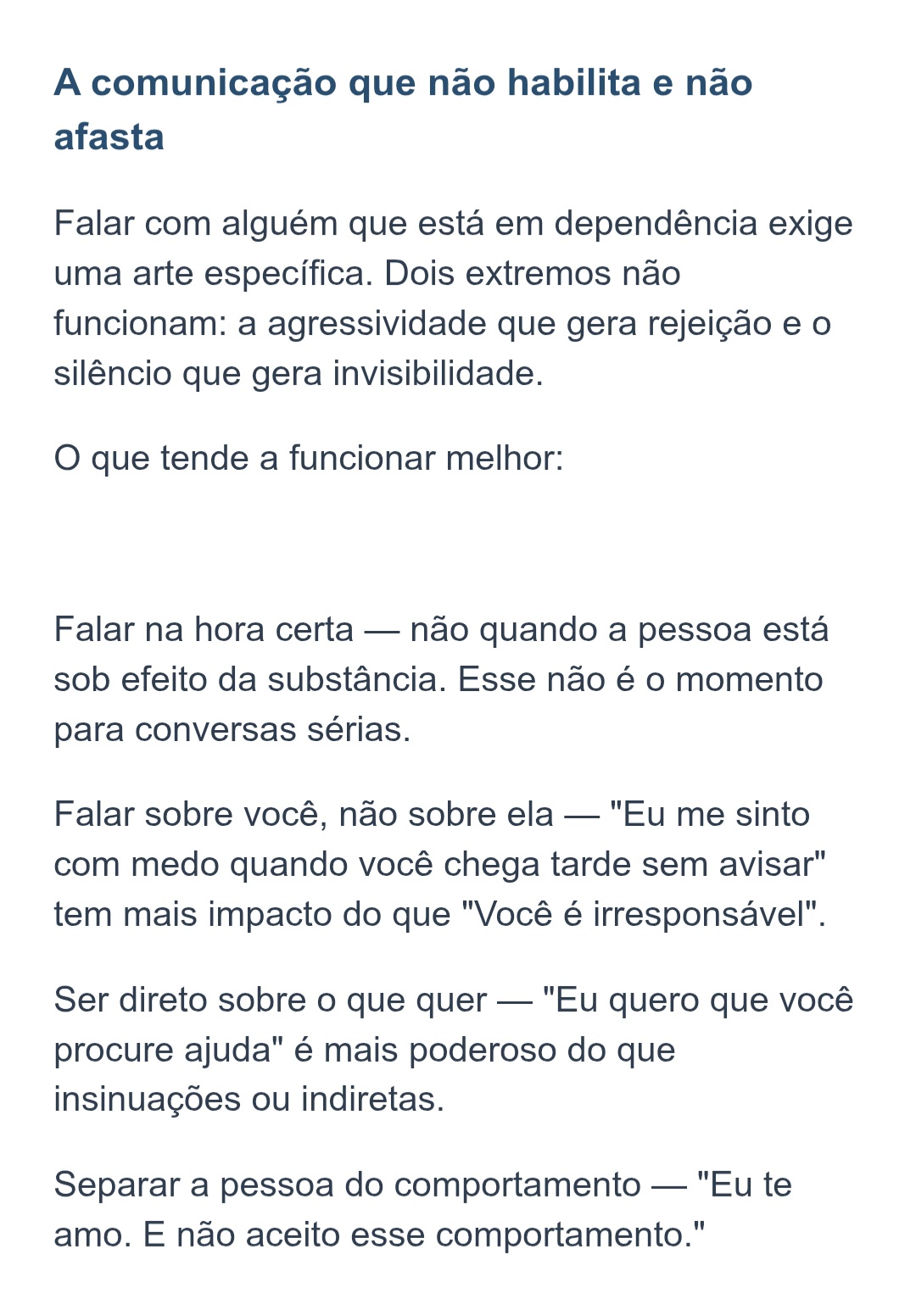 Quando alguém que você ama se perde.