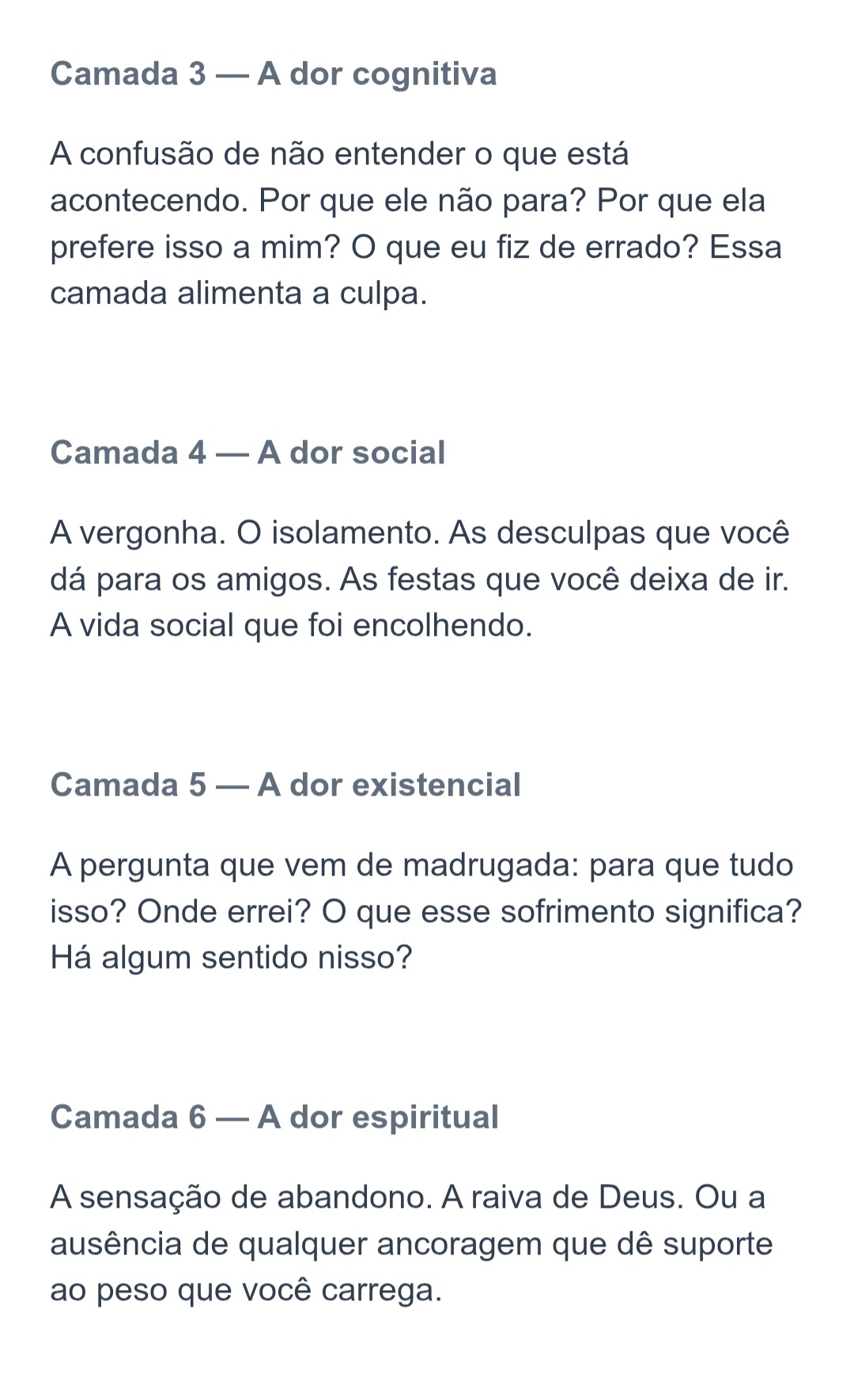 Quando alguém que você ama se perde.